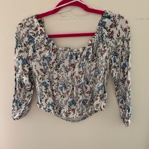 Floral off the shoulder crop top from H&M